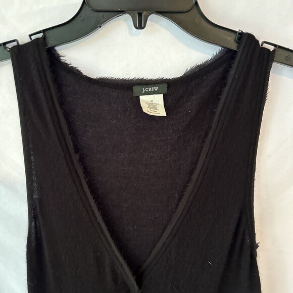 J.Crew Cardigan Set Knit Medium Black Beaded Lambswool Cashmere Angora Glam Punk - Picture 11 of 16